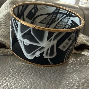 Hermes Black and Gold Bracelet